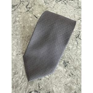 Bijoux Terner 100% Silk Men's Neck Tie Handmade Silver Black White JL
